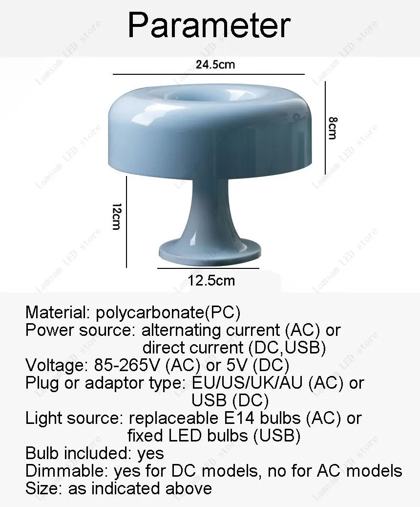 Retro Mushroom Lamp
